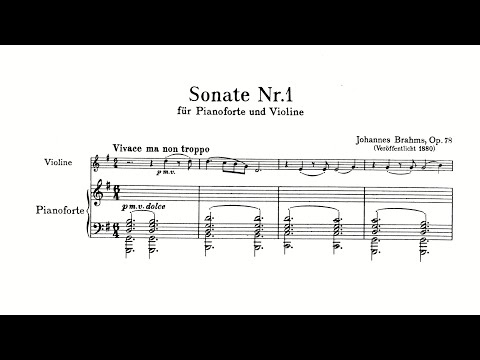 Brahms: Violin Sonata No. 1 in G major, Op. 78 (with Score)